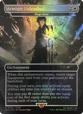 Armiger Unleashed - Forge Anew (Rainbow Foil) card from Secret Lair Drop Series