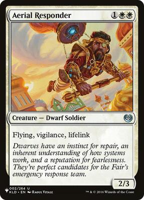 Aerial Responder (KLD) card from The List Reprints