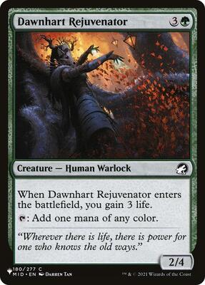 Dawnhart Rejuvenator card from The List Reprints