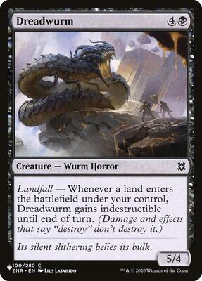 Dreadwurm card from The List Reprints