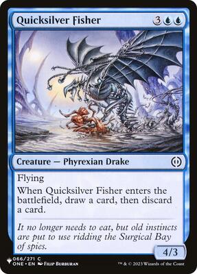 Quicksilver Fisher card from The List Reprints