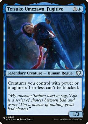Tetsuko Umezawa, Fugitive (MOC) card from The List Reprints