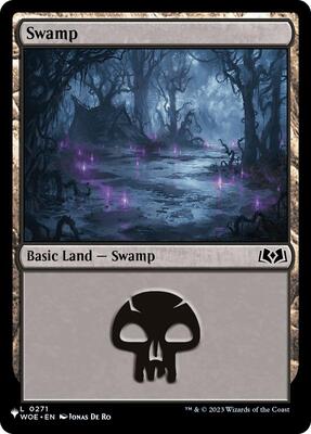 Swamp (0271) (WOE) card from The List Reprints