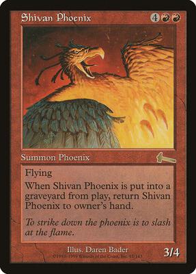 Shivan Phoenix card from Urza's Legacy