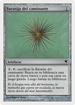 Wayfarer's Bauble (Spanish) - "Baratija del caminante" (D44) card from Magic Encyclopedia 2005 (Salvat/Hachette)