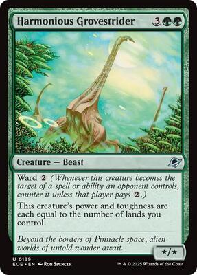 Harmonious Grovestrider card from Edge of Eternities