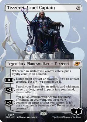 Tezzeret, Cruel Captain (Borderless) card from Edge of Eternities