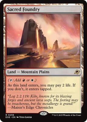 Sacred Foundry card from Edge of Eternities