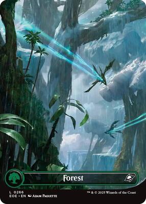 Forest (0266) (Borderless) card from Edge of Eternities