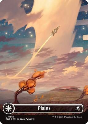 Plains (0367) (Borderless) (Galaxy Foil) card from Edge of Eternities
