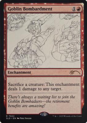 Goblin Bombardment (7022) card from Secret Lair Drop Series