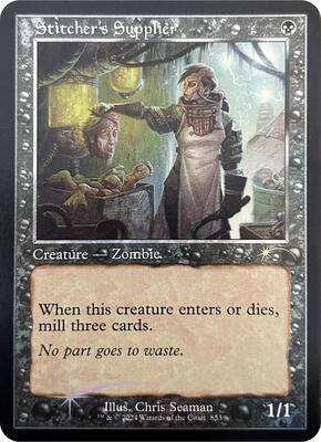 Stitcher's Supplier (Retro Frame) card from Secret Lair Drop Series