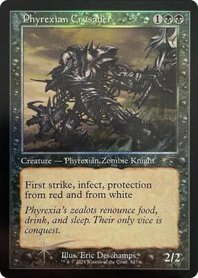 Phyrexian Crusader (Retro Frame) card from Secret Lair Drop Series