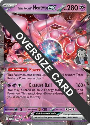 Team Rocket's Mewtwo ex card from Jumbo Cards