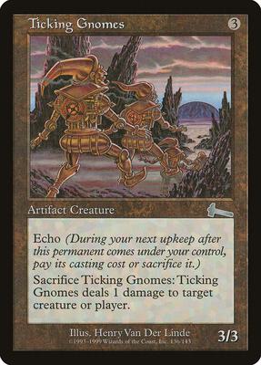 Ticking Gnomes card from Urza's Legacy