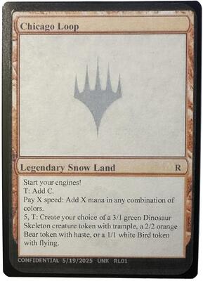 Chicago Loop card from Un-Known Event Playtest Cards