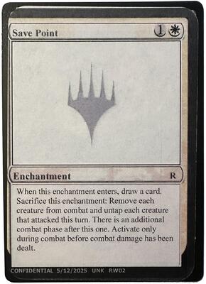 Save Point card from Un-Known Event Playtest Cards
