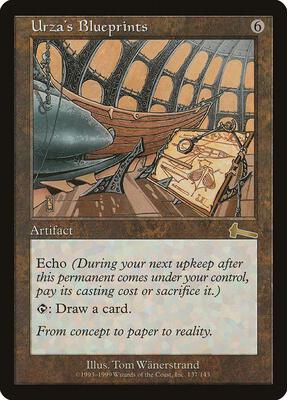 Urza's Blueprints card from Urza's Legacy