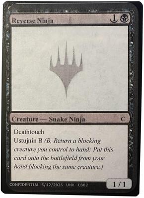 Reverse Ninja card from Un-Known Event Playtest Cards
