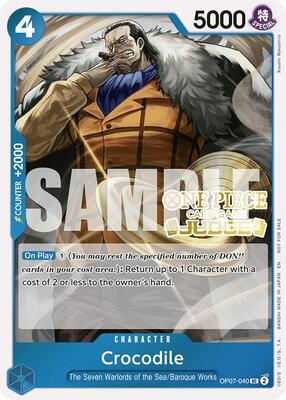 Crocodile (Judge Pack Vol. 6) card from One Piece Promotion Cards