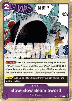 Slow-Slow Beam Sword (Judge Pack Vol. 6) card from One Piece Promotion Cards