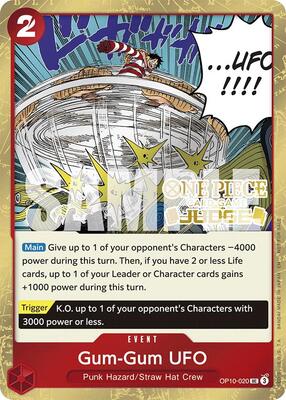 Gum-Gum UFO (Judge Pack Vol. 6) card from One Piece Promotion Cards