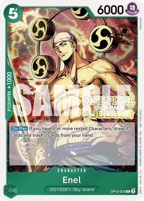 Enel (Judge Pack Vol. 6) card from One Piece Promotion Cards