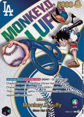 Monkey.D.Luffy (010) (Dodgers x ONE PIECE) card from One Piece Promotion Cards