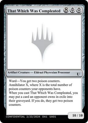 That Which Was Compleated card from Un-Known Event Playtest Cards