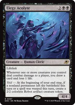 Elegy Acolyte card from Edge of Eternities