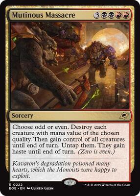 Mutinous Massacre card from Edge of Eternities