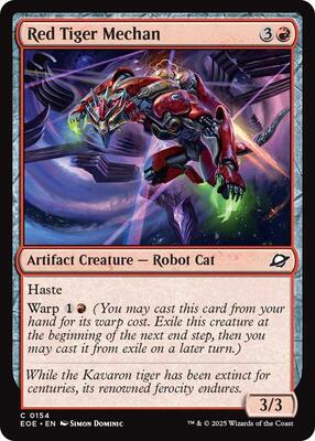 Red Tiger Mechan card from Edge of Eternities