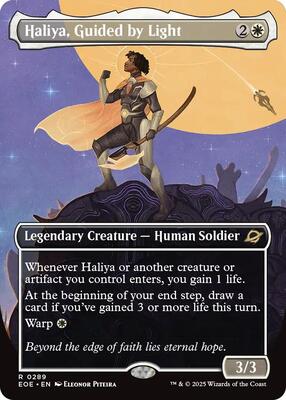 Haliya, Guided by Light (Borderless) card from Edge of Eternities