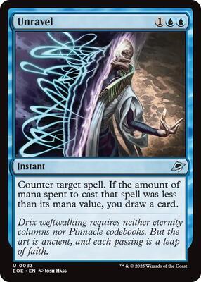 Unravel card from Edge of Eternities