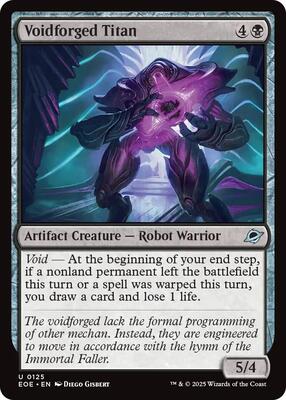 Voidforged Titan card from Edge of Eternities