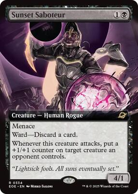 Sunset Saboteur (Extended Art) card from Edge of Eternities