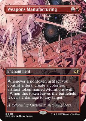 Weapons Manufacturing (Borderless) card from Edge of Eternities