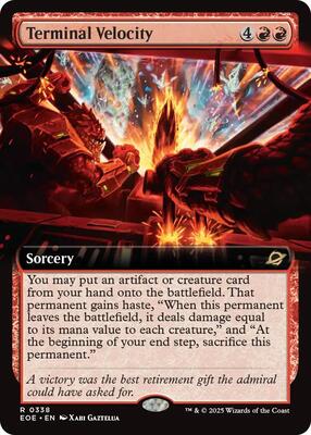 Terminal Velocity (Extended Art) card from Edge of Eternities