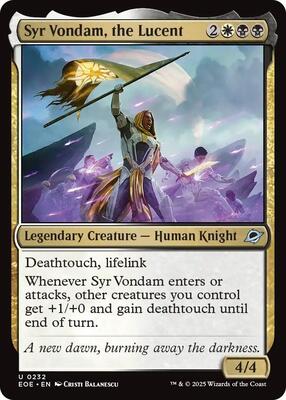 Syr Vondam, the Lucent card from Edge of Eternities