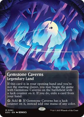 Gemstone Caverns (0061) (Borderless) card from Edge of Eternities: Stellar Sights