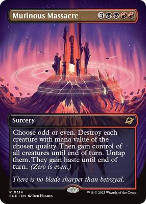 Mutinous Massacre (Borderless) card from Edge of Eternities