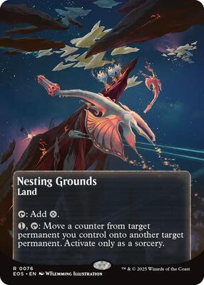 Nesting Grounds (0076) (Borderless) card from Edge of Eternities: Stellar Sights