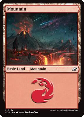 Mountain (0274) card from Edge of Eternities