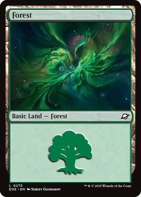 Forest (0275) card from Edge of Eternities