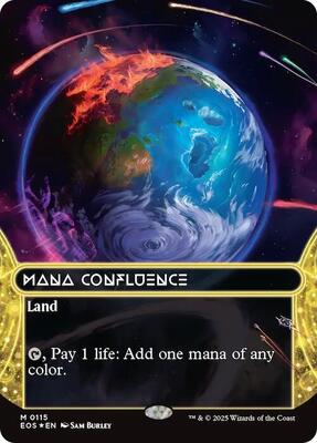 Mana Confluence (0115) (Borderless) (Galaxy Foil) card from Edge of Eternities: Stellar Sights