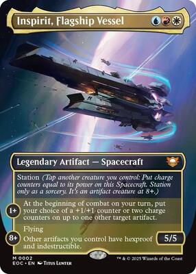Inspirit, Flagship Vessel (Borderless) card from Commander: Edge of Eternities