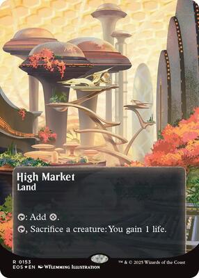 High Market (0153) (Borderless) (Galaxy Foil) card from Edge of Eternities: Stellar Sights