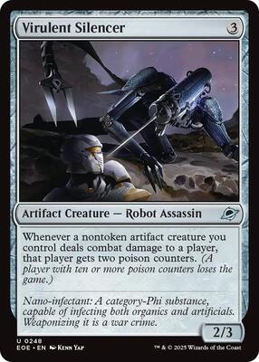 Virulent Silencer card from Edge of Eternities