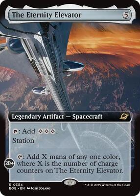 The Eternity Elevator (Extended Art) card from Edge of Eternities