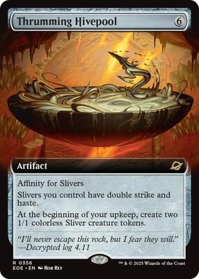 Thrumming Hivepool (Extended Art) card from Edge of Eternities
